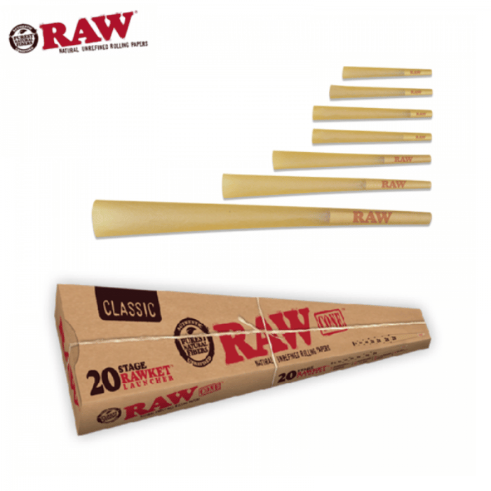 Raw Classic Cone 20 Stage Rawket Launcher Pack